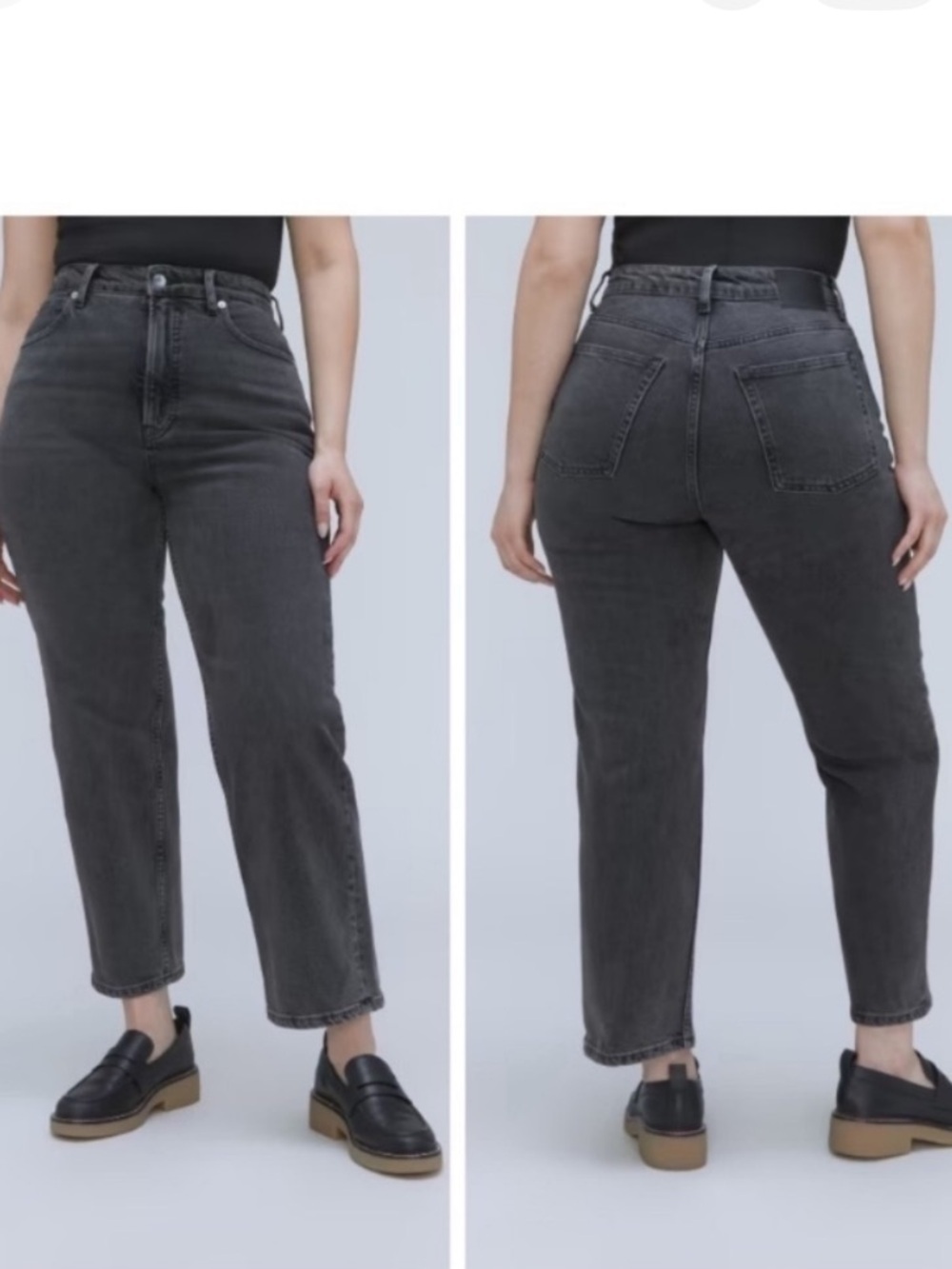 EVERLANE The Way-High Slim Jean Organic Cotton Black 33 Short